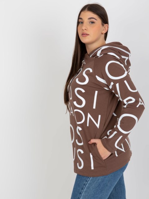 Bluza RV-BL-5056-1.95 brązowy Bluza RV-BL-5056-1.95 brązowy