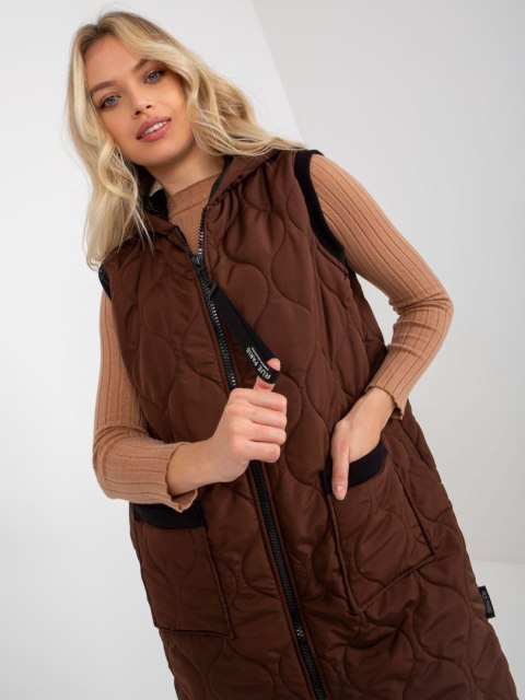 Kamizelka AP-KZ-RP02.95P ciemny brązowy S Kamizelka AP-KZ-RP02.95P ciemny brązowy S
