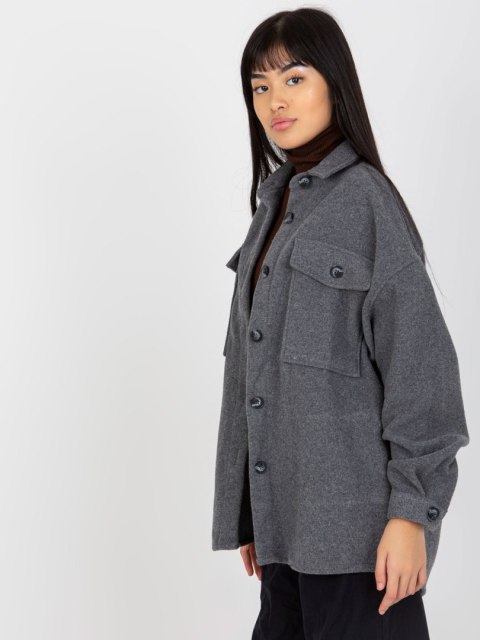 Koszula DN-KS-4005.99P ciemny szary M Koszula DN-KS-4005.99P ciemny szary M