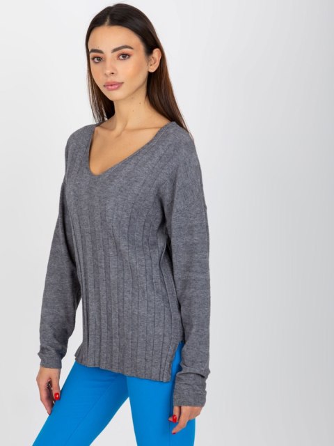 Sweter VI-SW-20233.19 ciemny szary Sweter VI-SW-20233.19 ciemny szary
