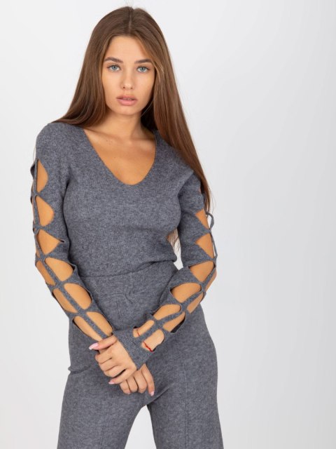 Sweter VI-SW-20253.29 ciemny szary Sweter VI-SW-20253.29 ciemny szary