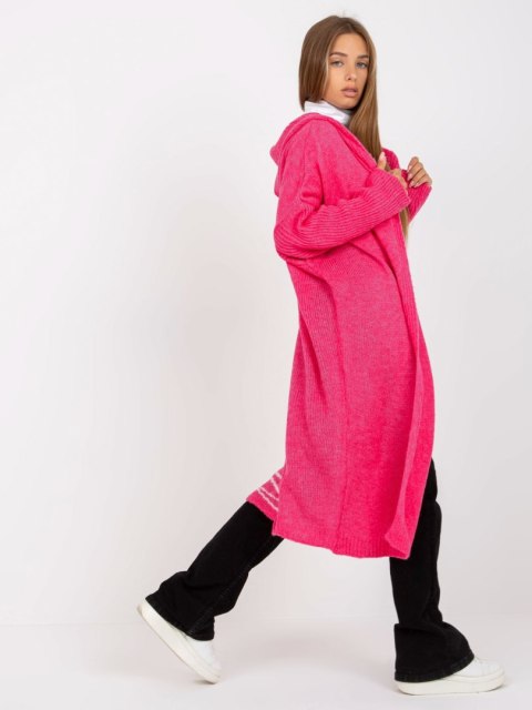 Kardigan TW-SW-BI-M56.35 fluo różowy Kardigan TW-SW-BI-M56.35 fluo różowy