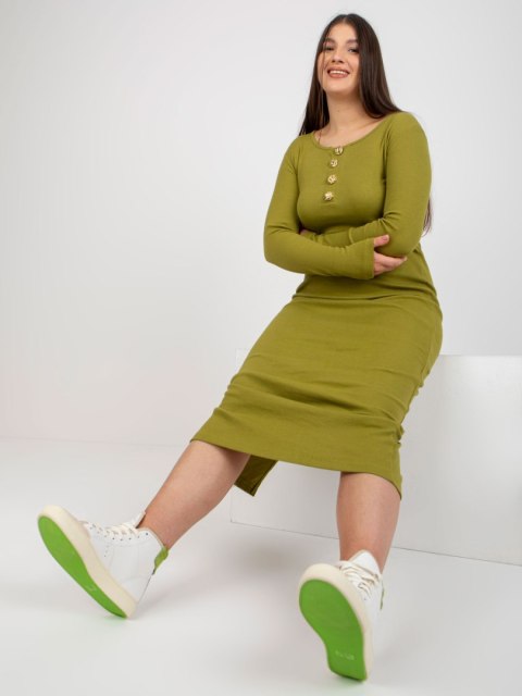 Sukienka FA-SK-0244.96 oliwkowy Sukienka FA-SK-0244.96 oliwkowy
