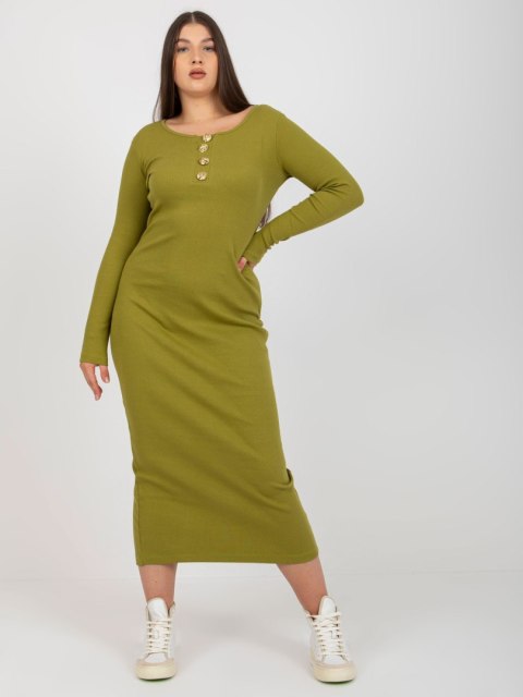Sukienka FA-SK-0244.96 oliwkowy Sukienka FA-SK-0244.96 oliwkowy