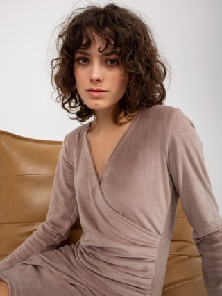 Sukienka RP-SK-8209.81P ciemny bezowy L/XL