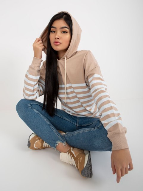 Bluza LO-BL-DY-28.01 biało-beżowy S Bluza LO-BL-DY-28.01 biało-beżowy S