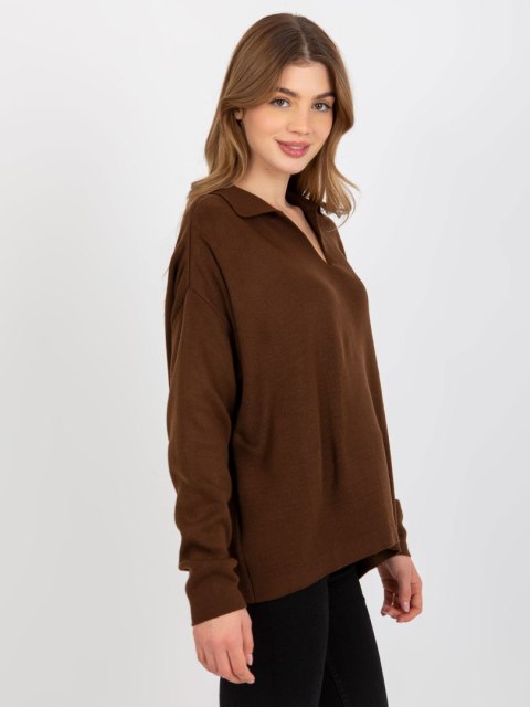 Sweter TO-SW-1711.23P ciemny brązowy Sweter TO-SW-1711.23P ciemny brązowy