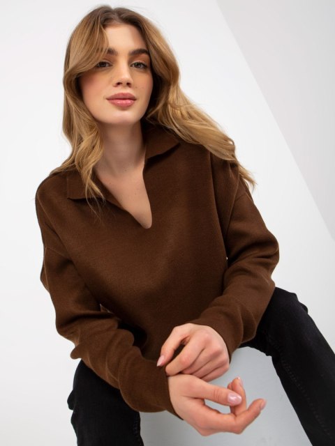 Sweter TO-SW-1711.23P ciemny brązowy Sweter TO-SW-1711.23P ciemny brązowy