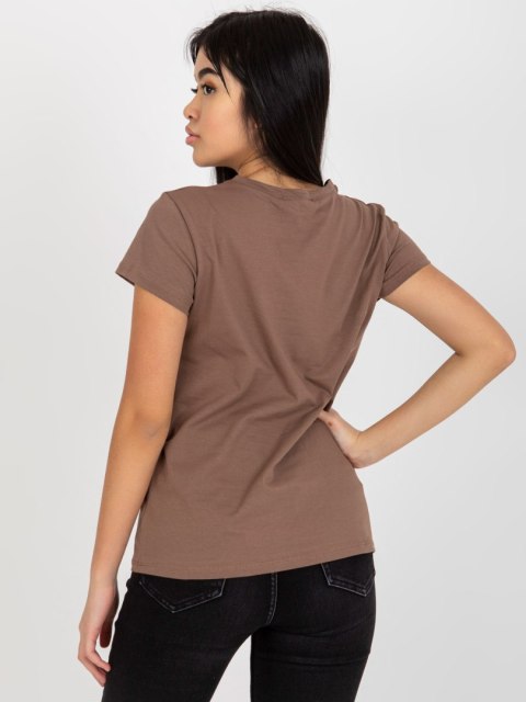 T-shirt RV-TS-4623.40 brązowy XS T-shirt RV-TS-4623.40 brązowy XS