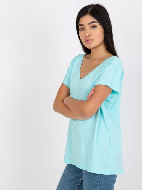 T-shirt RV-TS-4832.85 mietowy XL T-shirt RV-TS-4832.85 mietowy XL