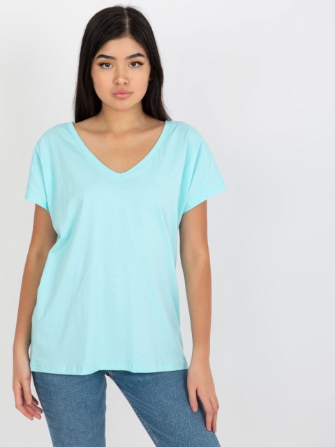 T-shirt RV-TS-4832.85 mietowy M T-shirt RV-TS-4832.85 mietowy M