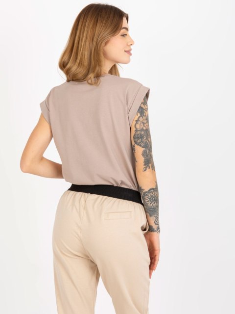 T-shirt RV-TS-4833.22X ciemny bezowy L T-shirt RV-TS-4833.22X ciemny bezowy L