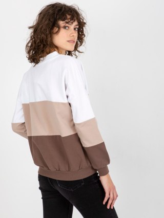 Bluza RV-BL-8328.65P biało-brązowy S/M