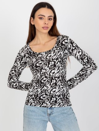 Bluzka LK-BZ-509198-1.49P biało-czarny L/XL