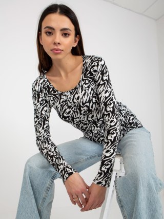 Bluzka LK-BZ-509198-1.49P biało-czarny S/M