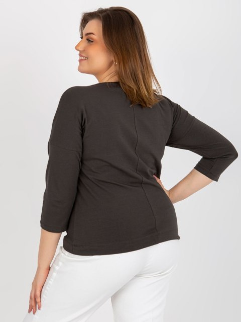 Bluzka RV-BZ-8457.47P ciemny khaki Bluzka RV-BZ-8457.47P ciemny khaki