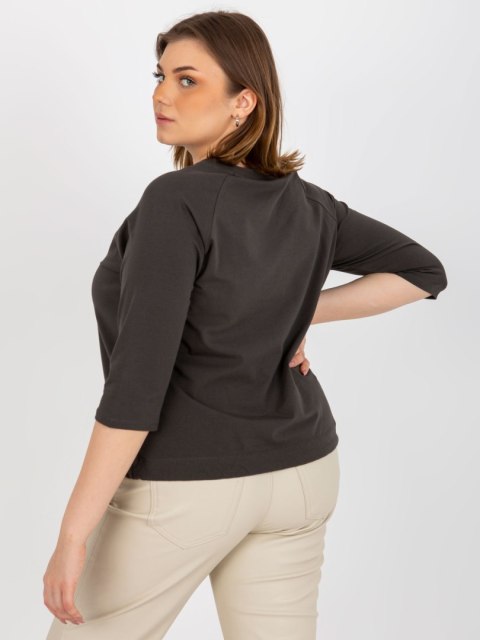 Bluzka RV-BZ-8458.01P ciemny khaki Bluzka RV-BZ-8458.01P ciemny khaki