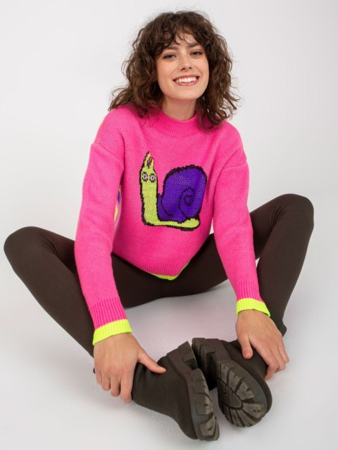 Sweter EM-SW-1027-01.01X różowy Sweter EM-SW-1027-01.01X różowy