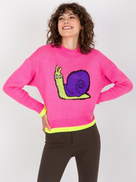 Sweter EM-SW-1027-01.01X różowy Sweter EM-SW-1027-01.01X różowy