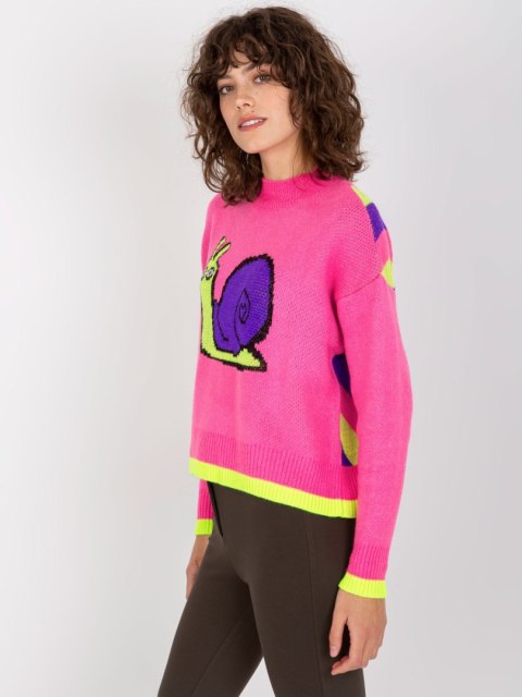 Sweter EM-SW-1027-01.01X różowy Sweter EM-SW-1027-01.01X różowy
