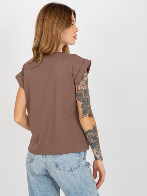 T-shirt RV-TS-4833.36X brązowy XS T-shirt RV-TS-4833.36X brązowy XS