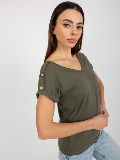Bluzka TW-BZ-BL-1006.56 ciemny khaki S Bluzka TW-BZ-BL-1006.56 ciemny khaki S