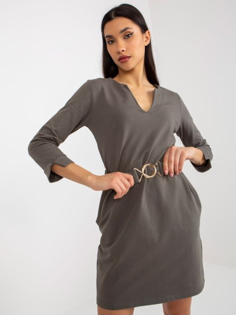 Sukienka TW-SK-BL-1011.17 khaki S Sukienka TW-SK-BL-1011.17 khaki S