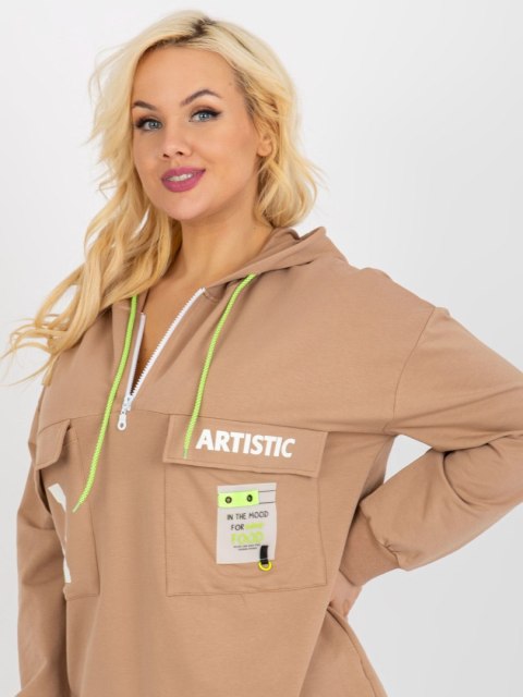 Bluza RV-BL-8258.34 camelowy Bluza RV-BL-8258.34 camelowy