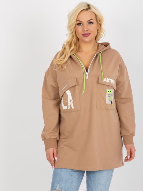 Bluza RV-BL-8258.34 camelowy Bluza RV-BL-8258.34 camelowy