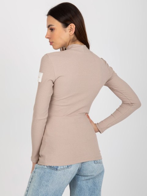 Bluzka TW-BZ-OB-009.28 ciemny bezowy XL Bluzka TW-BZ-OB-009.28 ciemny bezowy XL