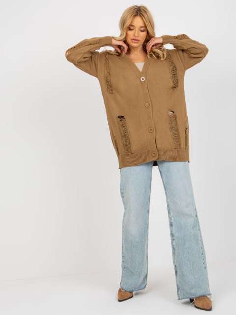 Kardigan LC-SW-8042.60 camelowy