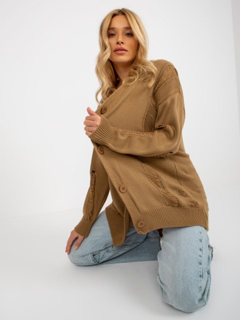 Kardigan LC-SW-8042.60 camelowy