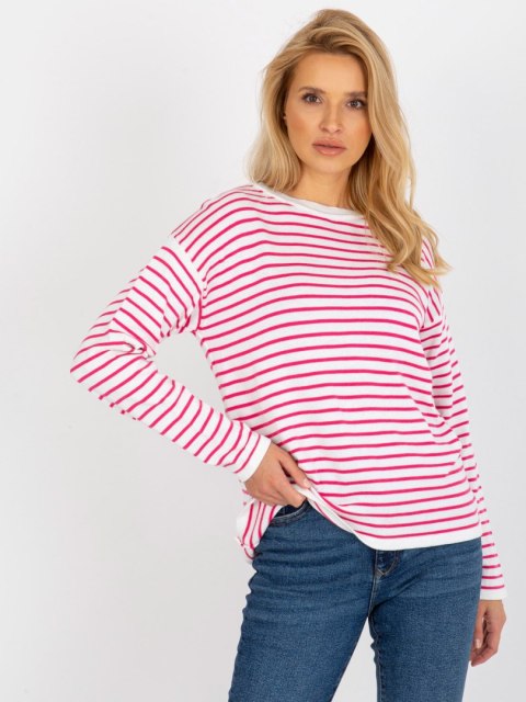 Sweter LC-SW-6006.22 biało-różowy Sweter LC-SW-6006.22 biało-różowy