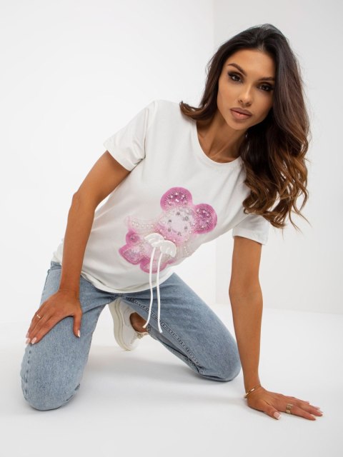 T-shirt FA-TS-8500.19P biało-różowy