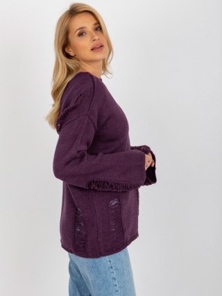 Sweter BA-SW-8043.03 ciemny fioletowy