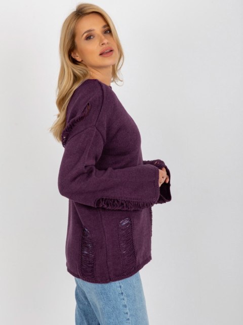 Sweter BA-SW-8043.03 ciemny fioletowy Sweter BA-SW-8043.03 ciemny fioletowy
