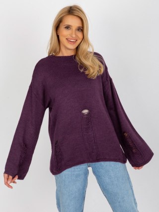 Sweter BA-SW-8043.03 ciemny fioletowy