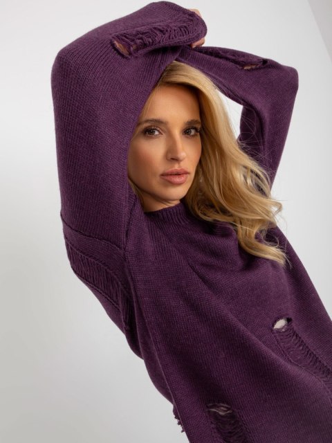 Sweter BA-SW-8043.03 ciemny fioletowy Sweter BA-SW-8043.03 ciemny fioletowy