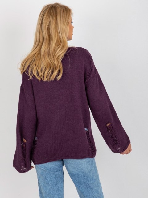 Sweter BA-SW-8043.03 ciemny fioletowy Sweter BA-SW-8043.03 ciemny fioletowy