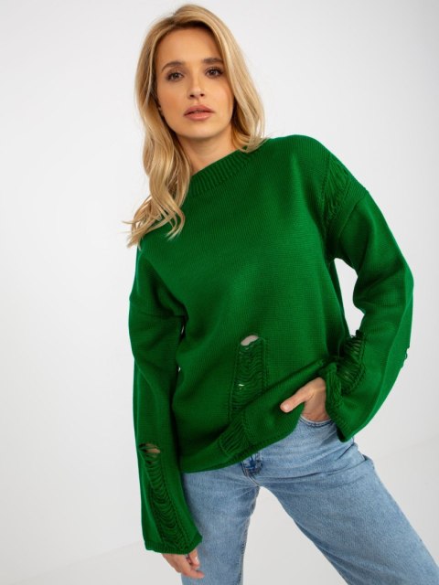Sweter BA-SW-8043.08X ciemny zielony Sweter BA-SW-8043.08X ciemny zielony