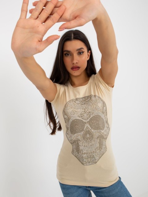 T-shirt EM-TS-HS-21-532.22P beżowy S T-shirt EM-TS-HS-21-532.22P beżowy S