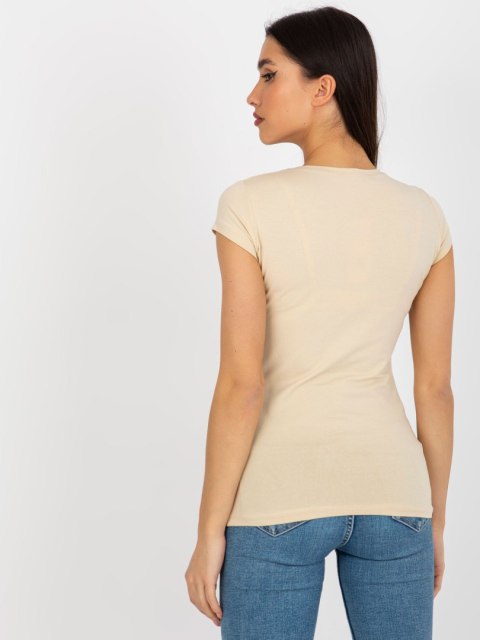 T-shirt EM-TS-HS-21-532.22P beżowy S T-shirt EM-TS-HS-21-532.22P beżowy S