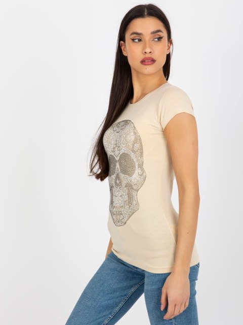 T-shirt EM-TS-HS-21-532.22P beżowy S T-shirt EM-TS-HS-21-532.22P beżowy S