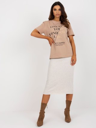 T-shirt FA-TS-8384.90 ciemny bezowy