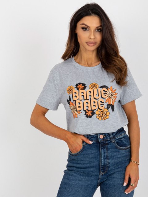 T-shirt FA-TS-8385.07 szary T-shirt FA-TS-8385.07 szary