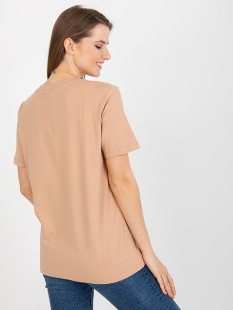 T-shirt FA-TS-8443.84P camelowy T-shirt FA-TS-8443.84P camelowy
