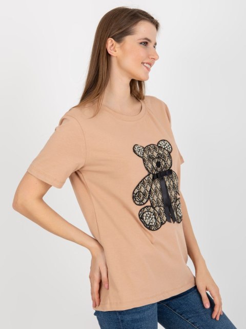 T-shirt FA-TS-8443.84P camelowy T-shirt FA-TS-8443.84P camelowy