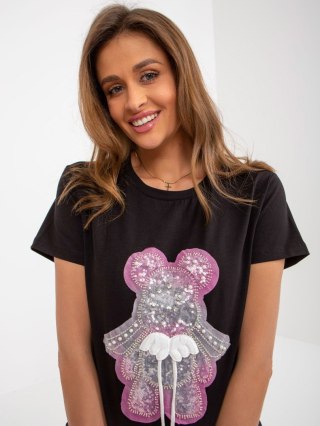 T-shirt FA-TS-8500.19P czarno-różowy