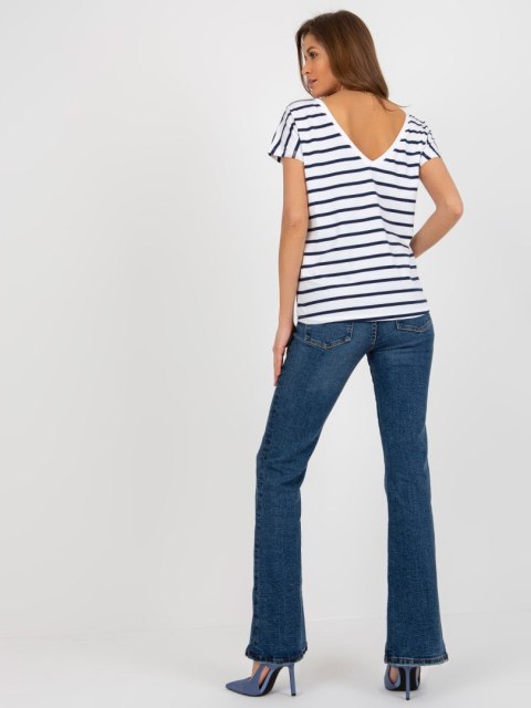 T-shirt RV-TS-8568.76 biało-granatowy L T-shirt RV-TS-8568.76 biało-granatowy L
