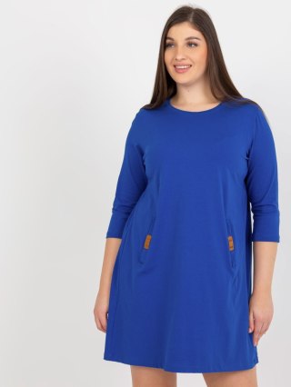Sukienka RV-SK-6274.36P kobaltowy L/XL